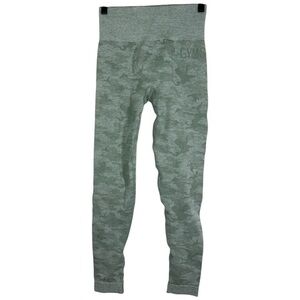 Gymshark Green Blue Camo Fitness Workout Athletic Leggings Size S
